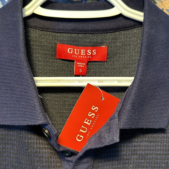 NWT Guess Men’s Mercury Nocturnal Navy Polo S - Picture 3 of 6